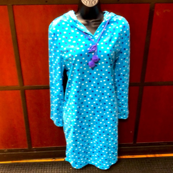 Women’s Long Sleeve Hooded Nightshirt - Picture 1 of 7